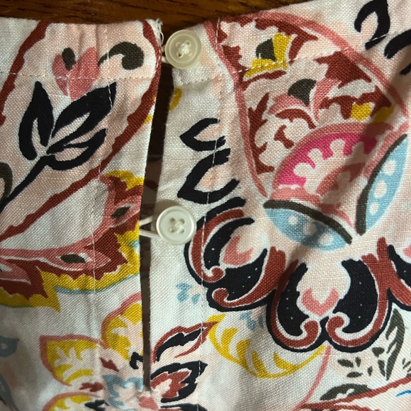 Loft Size 00 Petite Floral Sleeveless Linen Viscose Dress NWT - Picture 8 of 8